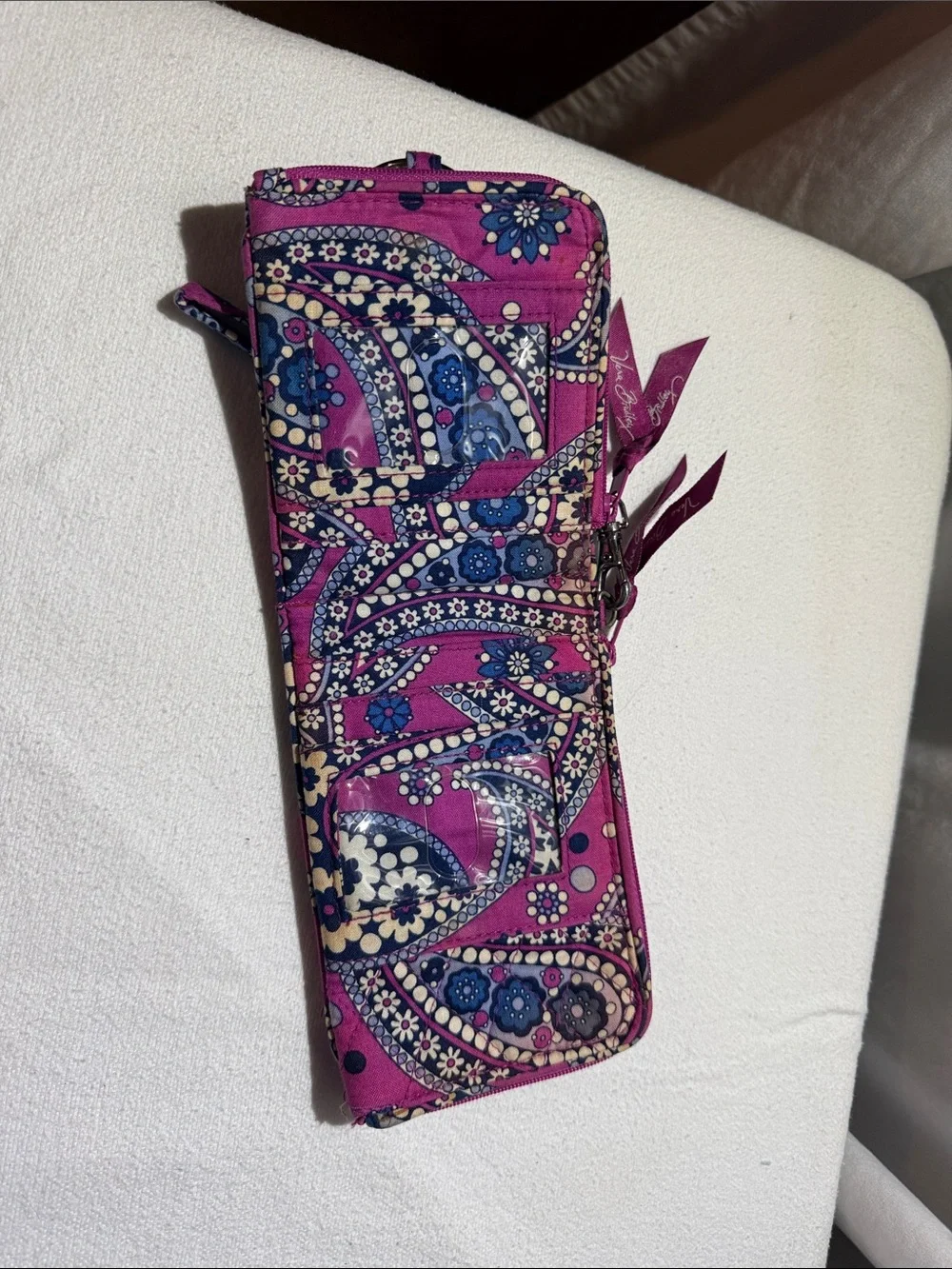 Vera Bradley Quilted Paisley Wristlet Wallet - Purple Floral